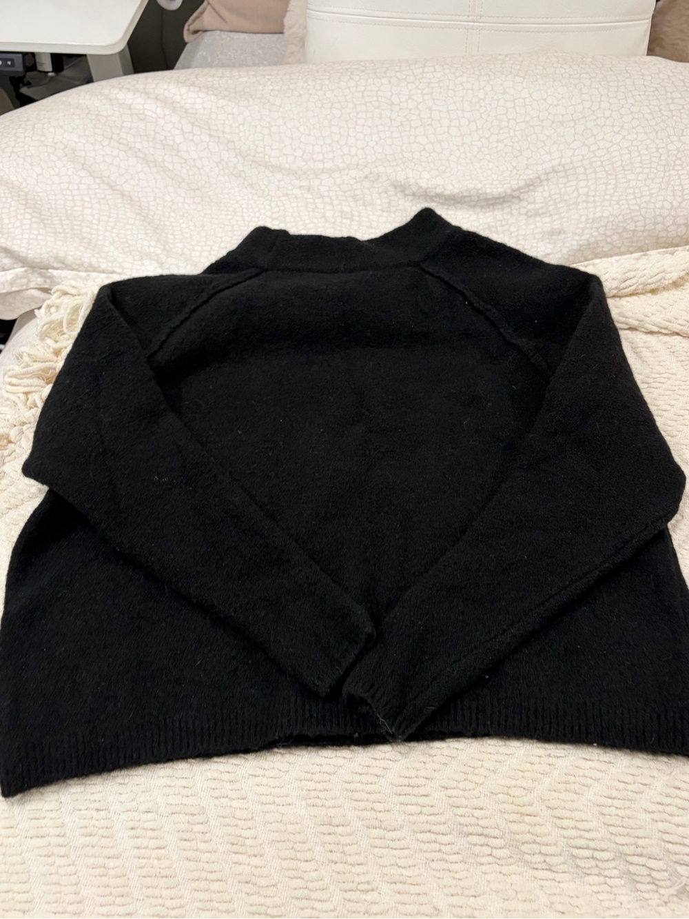 Free People Black Mock Neck Sweater